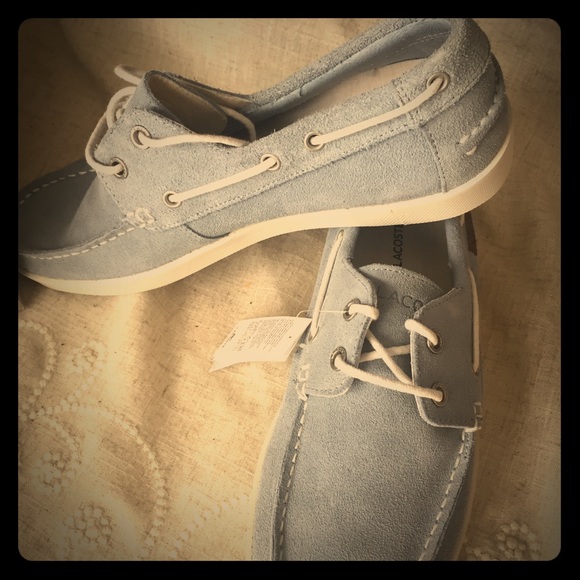 LACOSTE Blue Suede Loafer Driving Boat Shoe - Picture 1 of 8